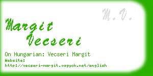 margit vecseri business card